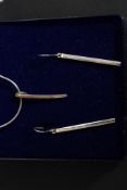A contemporary Kit Heath designer silver 925 necklace, pendant and earrings set.
