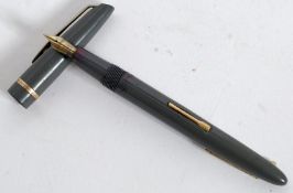 A Vintage Waterman's L2 Fountain Pen, 14ct gfold Nib in grey cap and case circa 1950's, England.