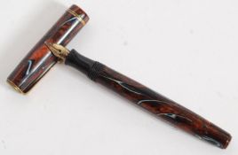 A vintage mid century marble and striped effect Canadian Victory ? Parker - Geo S Parker fountain