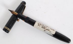 An American Vintage Parker Parkette Zephyr Fountain Pen bearing impressed marks to the stem.