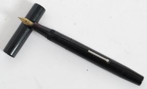 A vintage Mable Todd & Co Ltd Blackbird Self Filling Pen -  fountain pen with a 14ct nib in black