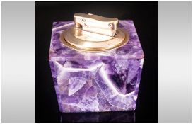 Blue John 1960/70's Retro Table Lighter, Excellent condition, 2'' in height, 2.75'' in diameter.