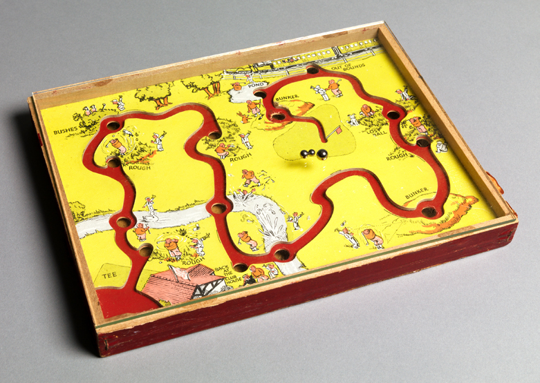 A golf puzzle skill game, players needing to guide a ball bearing through the various golf holes,