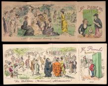 The rare editions of ''Mr Punch's'' Pocket Book for 1877 and 1878, both with extending printed