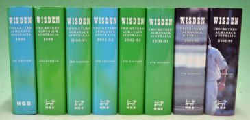 1998-2006 Australian Wisden cricketers' Almanacks all hardback editions^ with DJs^ however some have
