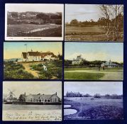 6 various English golfing postcards to include 