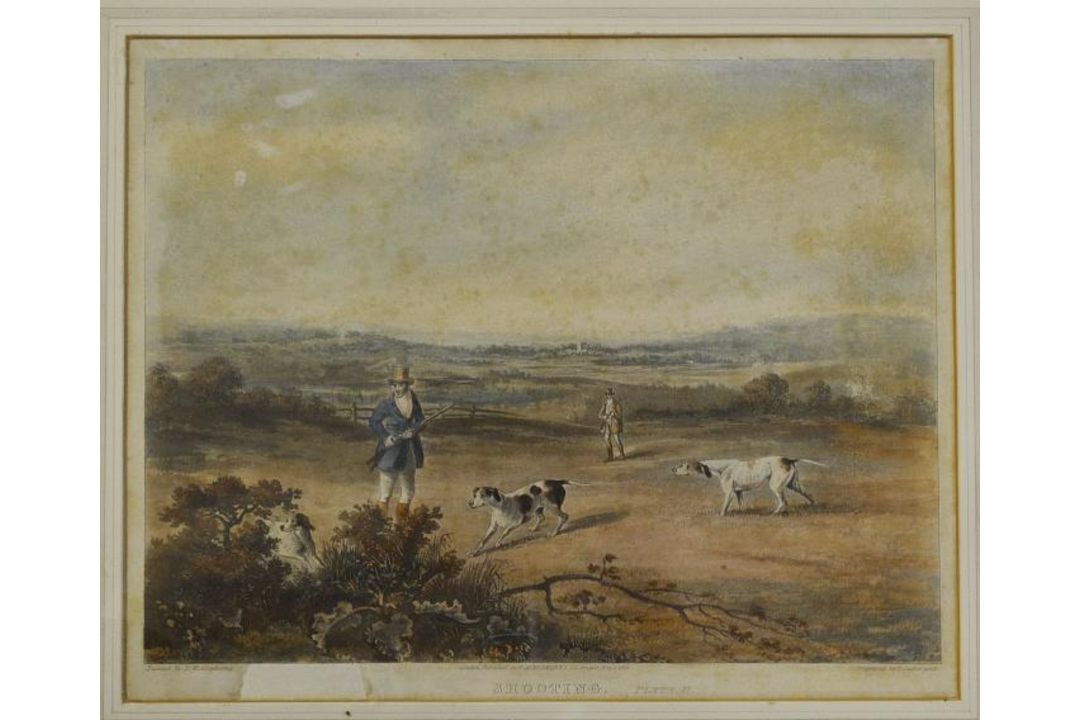 Early 19th c Shooting scene engravings - set of 4 coloured plates from the originals by D - Image 3 of 3