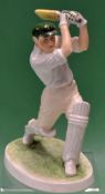 Don Bradman - Coalport Bone China cricket figure of Don Bradman ltd ed number 28/1000^ handcrafted