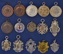Collection of 15x silver and bronze swimming and water polo medals awarded to J Kay between 1906-