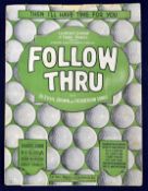 Scarce 1928 Golfing music song sheet   titled 