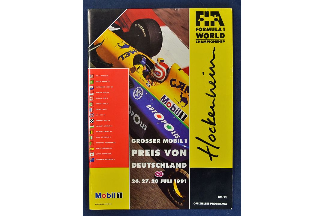 1991 Formula 1 World Championship programme at Hockenheim (in German) dated 28/07/1991^ c/w fold out
