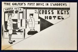 The Cross Keys Hotel^ St Andrews golfing postcard - titled 
