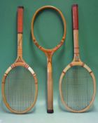 3x Lawn Tennis Rackets ranging from 1920 - 1930 the first racket is the 