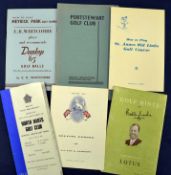 3x various golf club handbooks to incl scarce E R Whitcombe 