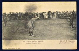 Early Amateur Golf Championship postcard - titled 