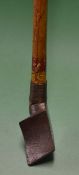 Dutch Chloe iron club c19th - fitted with  an ash shaft fitted with the original wrap around