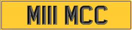 Scarce cricket car reg no plate M111 MCC - c/w Full Retention Document issued on 22/08/2013 -
