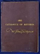 Rare 1883 G B Kent & Sons'Catalogue of Brushes' featuring sports equipment at the end of the