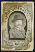 1908 Four page race fixture card with compliments Joe Thompson's Nottingham