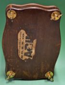 Rare F.A. Davis'The Compactum' wooden lawn tennis press for 4 rackets a unique shape^ made of