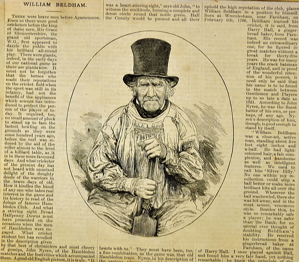 Cricket scrapbook c1880 comprising various newspaper cuttings with reference to various cricket - Image 2 of 2