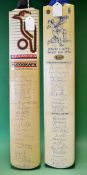 2x Northamptonshire County Cricket v West Indies and v Sri Lanka signed cricket bats c1990s - both