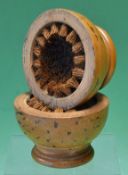 Scarce'Kleenball' patent tennis ball cleaner comprising wooden machine turned two piece hand cleaner