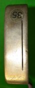 Rare Jack Nicklaus signature Ping Kushin manganese bronze putter - signed to the heel of the sole 