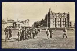 Tom Morris St Andrews golfing postcard-- titled 