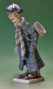 Late  Amphora Pottery Golfing Caddie figure -c/w with makers gilt crown and mark to the base and