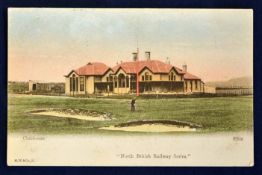 Elie North British Railway Series coloured golfing postcard featuring 