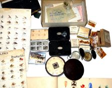 ACCESSORIES: (Qty) Pair of early Hardy black japanned early pocket fly boxes, each 4