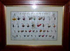 FRAMED ADVERTISING FLIES: Scarce R. Turner of Redditch salesman's advertising fly sample card
