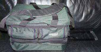 ACCESSORY: As above, Airflo wheeled travel/tackle bag in Cordura green, external measurements 24