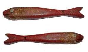 ACCESSORY: Unusual 19th century hand carved wooden fish priest, 11.5