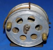 REEL: Rare Hardy The Sea Farne Ventilated Model alloy reel, 1902-3 only, 4.5
