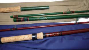 RODS: (2) Pair of classic hollow glass Avon rods, Davenport & Fordham Peter Stone Legerlite, 11'