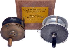 REELS: (2) Harrods of London all brass trout fly reel, 2.5