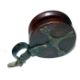 REEL: Scarce Nottingham mahogany/brass collar fitting winch, 3.75" diameter drum, deep dish with - Image 2 of 2