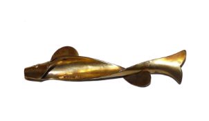 LURE: Geens Spiral Minnow brass bait, 4