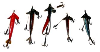 LURES: (6) Collection of fine vintage Phantom minnow baits, 3