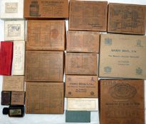 BOXES: (20) Collection of 20 card boxes by Hardy and Farlow of London, various sizes from 6.5