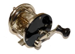 REEL: Julius Vom Hoffe built for William Mills New York, hard rubber/nickel multiplier reel, size