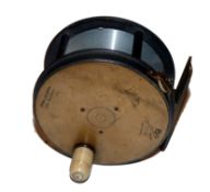REEL: Fine Hardy Perfect brass faced alloy salmon reel, 3.75