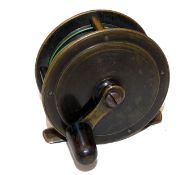 REEL: Early Hardy all brass crank wind trout fly reel, 2.75