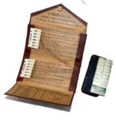 ACCESSORIES: (2) Rare Farlow & Co Ltd., London fishing gut and wire gauge wallet, 3 fold with stud