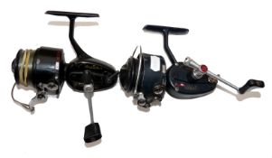 REELS: (2) Mitchell Match 440A auto bail reel, black finish, red line to spool flier and gear box,
