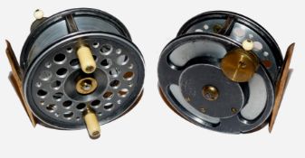 REEL: Rare Percy Wadham The Cowes Reel in alloy construction, (normally brass & ebonite), 4
