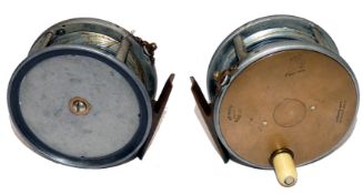 REEL: Hardy Perfect brass faced salmon fly reel with solid alloy drum face , 4