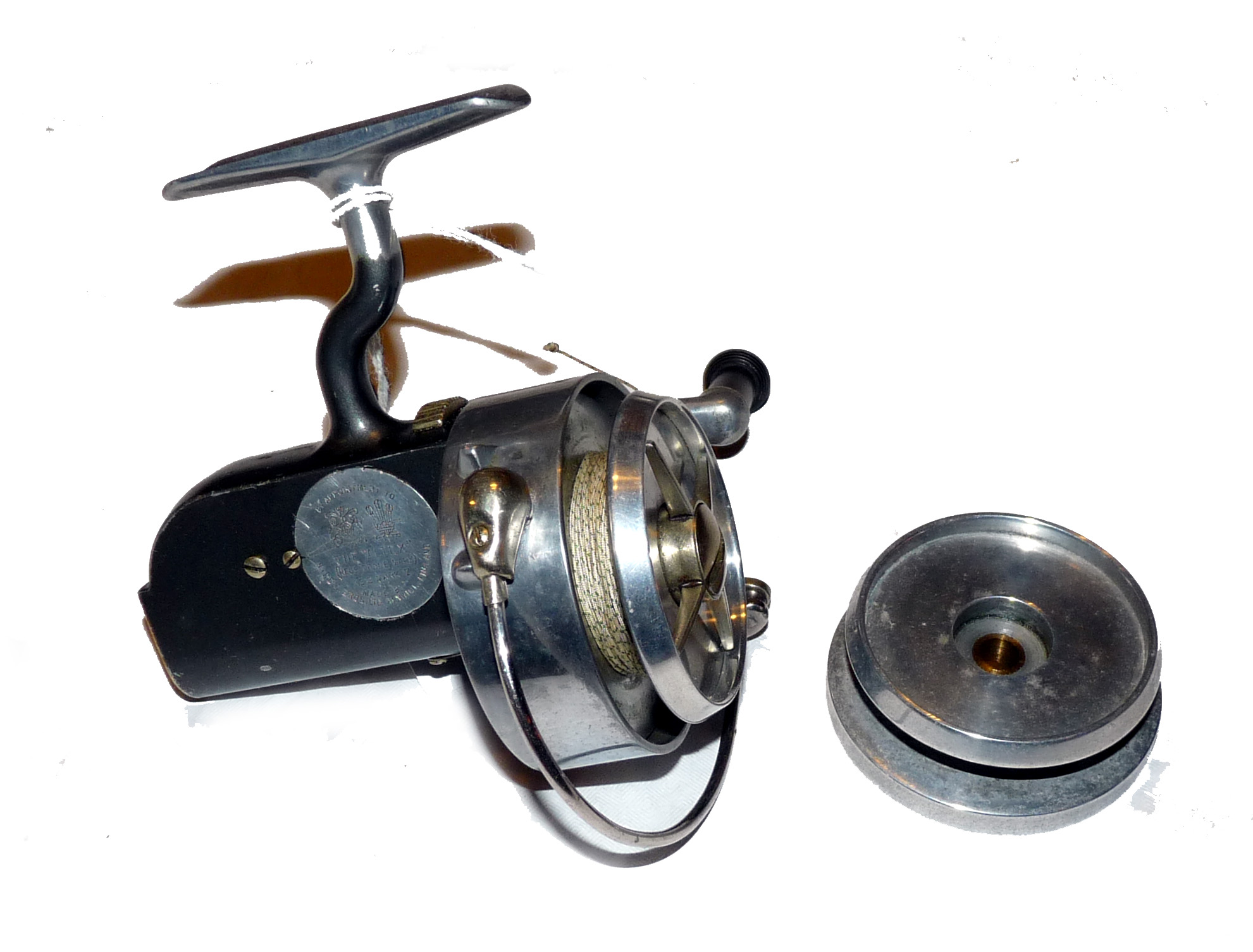 REEL: Fine Hardy Altex No.2 MkV spinning reel, LHW folding handle, on/off optional check, spring